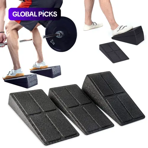 Squat Wedge Blocks, Set of 3 Non-Slip Foam Incline Boards, Foot Wedge Yoga Equipment for Home Workouts, Pilates, Leg Extensions, Calf Stretching & Heel Squats, Fitness Accessories