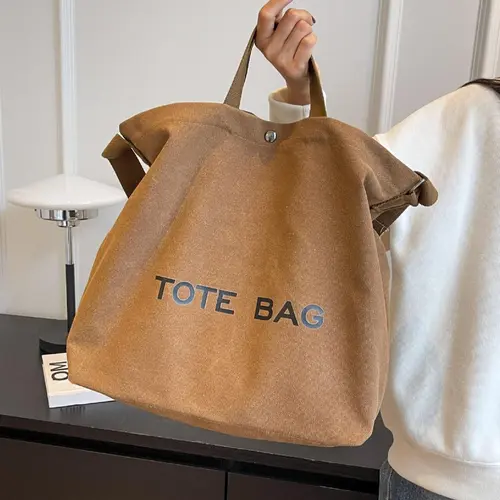 Women's Simple Letter Print Handbag, Casual Large-Capacity Crossbody Shoulder Bag, Suitable for Work & School, Versatile Daily Tote Purse, Stylish Tote Bag, Letter Printed Bag