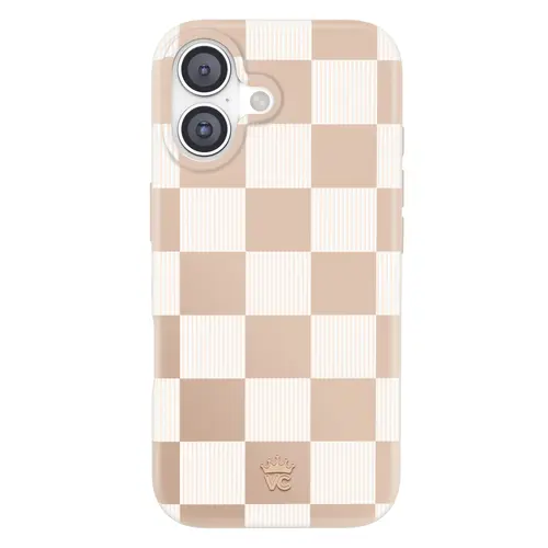 Velvet Caviar Nude Vibe Checker iPhone Casing - Cute, Trendy Smartphone Protector Accessories with Drop-tested, Shockproof Protection for iPhone Devices