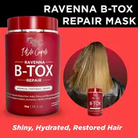 I Belli Capelli Ravenna B-tox Repair Hair Mask with Keratin, Argan Oil, Biotin - Nourishing Anti-Frizz Haircare Product, Hair Strengthener Treatment, 1kg/35.02 oz, Hair Masks
