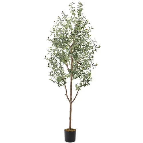 6FT Artificial Olive Tree - Lifelike Faux Olive Tree for Indoor & Outdoor Spaces, Realistic Foliage & Fruits, Durable & Safe Decor Decorative Plants Ornaments
