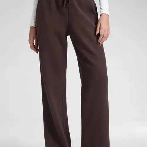 CRZ YOGA Fleece Lined Sweatpants 28"/30"/32" Straight Leg, Midweight, Casual, Soft, Breathable, Warm, Cotton, Pockets, for Women Fit Flat