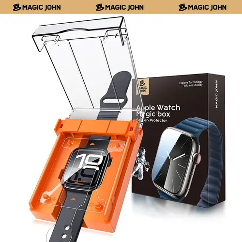 MAGIC JOHN 2 Pack Ceramic Film Screen Protector for Apple Watch Series Easy Bubble-Free Design Installation Smooth Touch Anti-Shock HD Clarity Full Coverage,back to school,back to school haul
