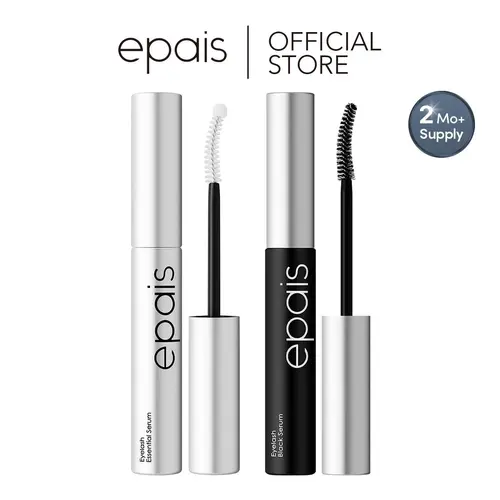 [EPAIS Official Shop] Essential 24 hours Eyelash Care Duo (Lash Serum + Black Mascara Serum) - Safe & Gentle Lashes Care, 2-in-1 Lash Growth Enhancer and Tinting Treatment, 7 Peptides and Biotin Formula for Longer Thicker Lashes, Prostaglandin free
