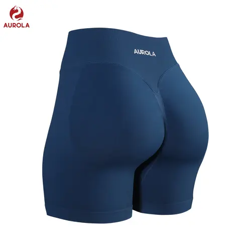AUROLA Influence Collection Workout Shorts for Women,No Roll Up Squat Proof New Scrunch Seamless Compression Gym Impact Short 4.5" Inseam Gym Sportswear Bottoms summerwins