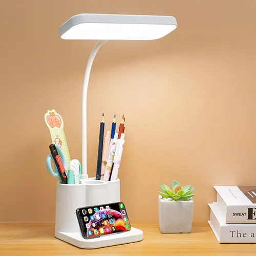 Dimmable LED Desk Lamp - Touch Sensor, USB Rechargeable, Adjustable LED Lamps Bases & Shades, Adaptable Smart Lighting Bases & Shades for Table, Bedside Reading, Adaptable Smart Lighting Lamps, Bases & Shades