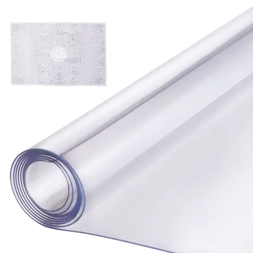 VEVOR Plastic Table Cover,  42 x 96 Inch 1.5 mm Thick Clear Table Protector, Rectangle PVC Desk Mat, Waterproof & Easy Cleaning Desk Pad Tablecloth, for Office Dresser Dining Room Table Night Stand,summerwins