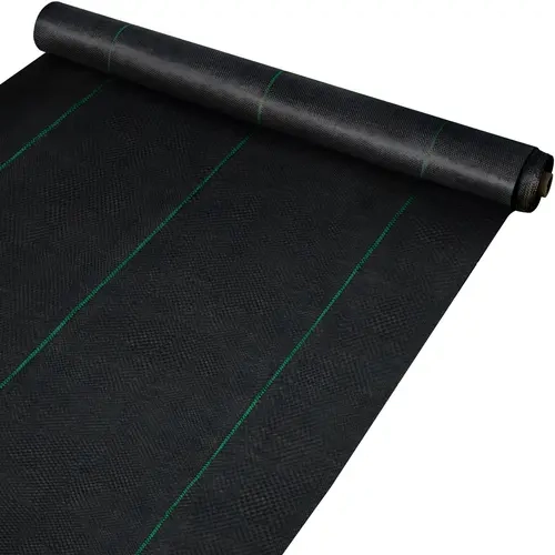 【Summerfinds】VEVOR Heavy Duty Woven PP Weed Barrier Fabric (6.5x300ft, 3.2 oz, 1950 sq ft), Outdoor Gravel Ground Cover with High Permeability, Shading Performance, Prevents Weed Growth, Retains Soil Moisture, Protects Garden, Saves Time