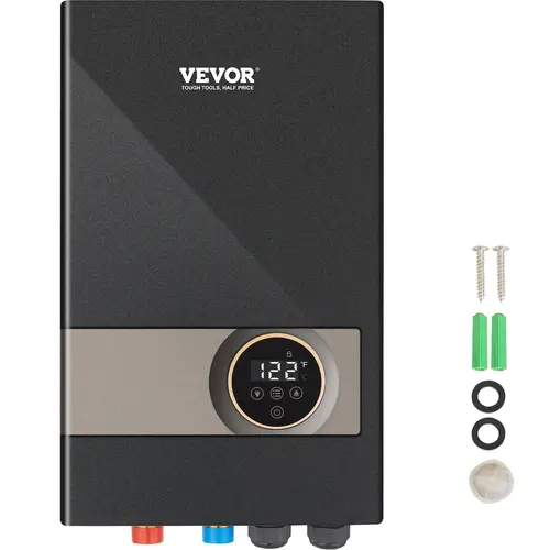 【Summerfinds】VEVOR 18kW Electric Tankless Water Heater, Cast Aluminum Instant Boiler with Digital Display, Touch Screen, Thermostat for Stable Shower Temps, Wall-Mount Saves Floor Space, ETL Listed for Home & Commercial Establishments, Bathroom