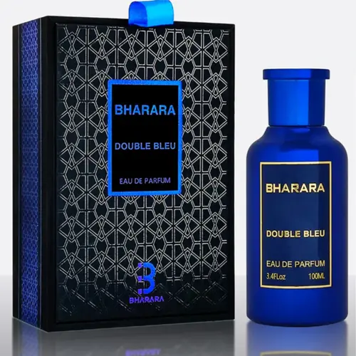 BHARARA Double Bleu EDP Spray Men's Cologne - 3.4oz(100ml) Alcohol-Based Aromatic, Woody Fruity, Zesty, Luxury-Themed, Fragrant, Non-Toxic Fragrance with Bergamot Mix, Citrus Notes for Everyday Wear (Single Item), Woody Fruity Fragrance, Zesty Men's Fragr