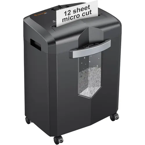 Bonsaii Microcut Paper Shredder - 12-Sheet, 60-Minute Run Time, P-4 Security, 60dB Low Noise, Shreds CD, Credit Card, Mail, Staple, Paper Clip, 4.2Gal Pullout Bin for Home Office Use, Microcut Shredder, Paper Shredders