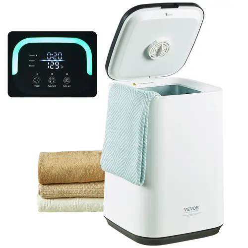 【toolupgrade】VEVOR 20L Household Fireproof Towel Warmer Bucket, 24h Delay Timer, 20/40/60 Min Auto Shut Off, Child Lock, LED Screen, U-shaped Light, Fragrance-Compatible, Boosts Warmth for Bathroom, Spa