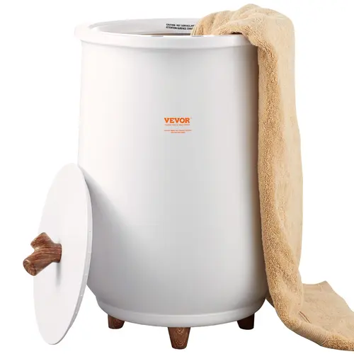 【toolupgrade】VEVOR 20L Bathroom Towel Warmer Bucket, ETL & FCC Certified Bathroom Accessories with 4-Level Timer, Auto Shut-Off, Fits 2 40"x70" Oversized Towels for Adults, Unisex Users, Father, Aromatherapy Use