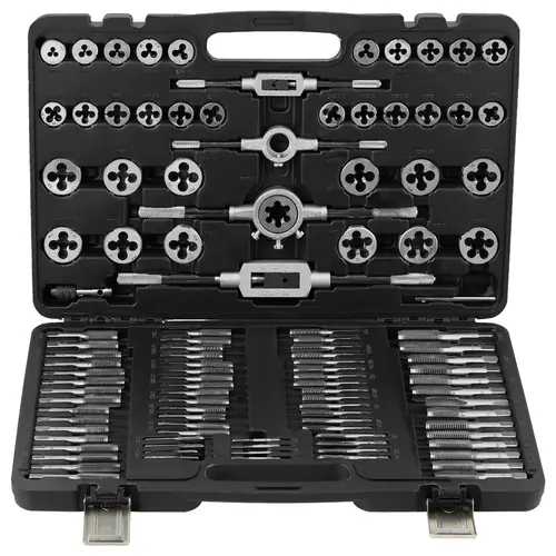 【summerfinds】VEVOR Tap and Die Set, Various specifications, 110-Piece Include Metric Size M2 to M18, Bearing Steel Taps and Dies, Essential Threading Tool for Cutting External Internal Threads, with Complete Accessories and Storage Case, Hand Tools, Wo