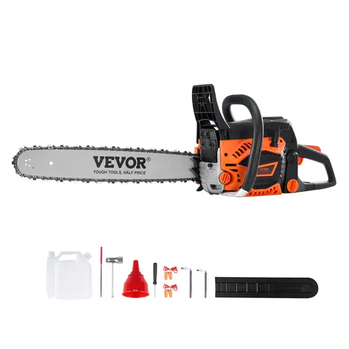 【DealsForYouDays】VEVOR Gas Chainsaw, Various Specifications, Gasoline-Powered Handheld Cordless Petrol Saw with Saw Blades & Metal Handle, Heavy-Duty Portable No-Cord Power Tool for Tree Wood Branch Cutting, Land Clearing, Power Tools