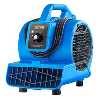 【toolupgrade】VEVOR Corded Floor Blower - 1360 RPM, 600 CFM, 7.5lb Adjustable Lightweight Portable Carpet Dryer Fan, Carry Handle, 4 Blowing Angles, 3-Speed Adjustment, Timer, Space-Saving Ready to Use for Janitorial, Commercial Use