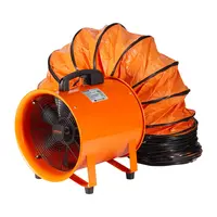 【DealsForYouDays】VEVOR Portable Ventilator, exhaust fan with duct hose for workshop, 12 Inch 585W 3198 CFM Heavy-Duty Cylinder Fan with 16.4 ft Duct Hose for Dust, Smoke, Fumes - Home, Workshop, Garage Use, Portable Blower Blowers, Ventilation Fan Booster