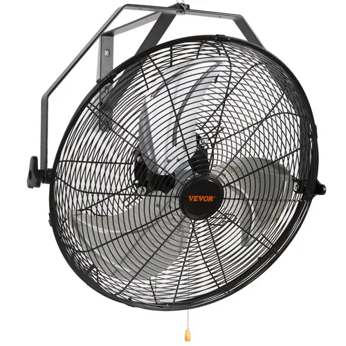 【Super Brand Day】VEVOR Wall Mount Fan, 18 Inch, 3-speed High Velocity Max. 4150 CFM, Waterproof Oscillating Industrial Wall Fan, Commercial or Residential for Warehouse, Greenhouse, Workshop, Patio, Black, ETL Listed, Silent Adjustable Fan，DEALS FOR YOU
