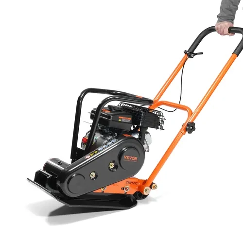 【toolupgrade】VEVOR Portable Gas Soil Compactor Rammer Engine Unit, 2.8 HP 78.5 cc High Vibration Force (1920 lbs), 5250 rpm, 221 in² Stamped Steel Plate (18.7x11.8 in), 105.8 lbs, CARB & EPA Compliant for Gravel/Dirt Road Projects, Home Improvement
