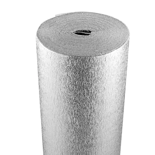 【toolupgrade】VEVOR Double Reflective Insulation Roll, 3.2 mm 48 in x 50 ft Foam Core Radiant Barrier, Double-Sided Aluminum Foil EPE Foam Shield, Puncture-Resistant Strong & Lightweight, Reflects Over 95% of Heat, for Windows & Garage Doors, Easy Install