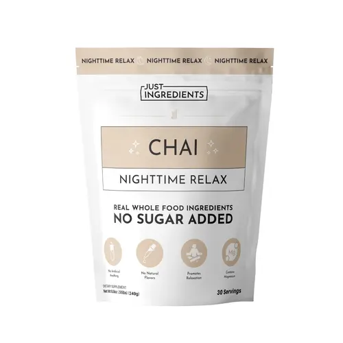 Just Ingredients Nighttime Relax Drink – Magnesium, L-Theanine, & Tart Cherry Extract - No Sugar Added - Supports Relaxation & Restful Evenings