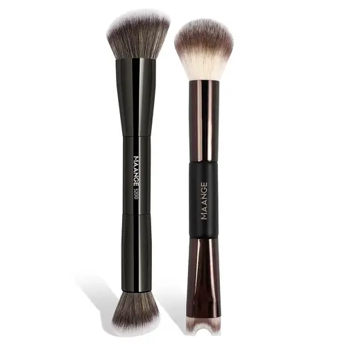 Professional Double Ended Makeup Brush Set, 2 Counts/set, Nose Contour Brush, Eye Shadow Brush, Highlight & Blending Brush, Soft Bristles, Multifunctional Makeup Tools, Dual Ended Brush, Eyeshadow Brushes