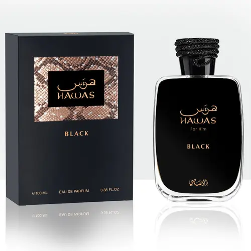 Rasasi Hawas Black 3.4 Oz Eau De Parfum Spray By Rasasi BRAND NEW 2024 RELEASE