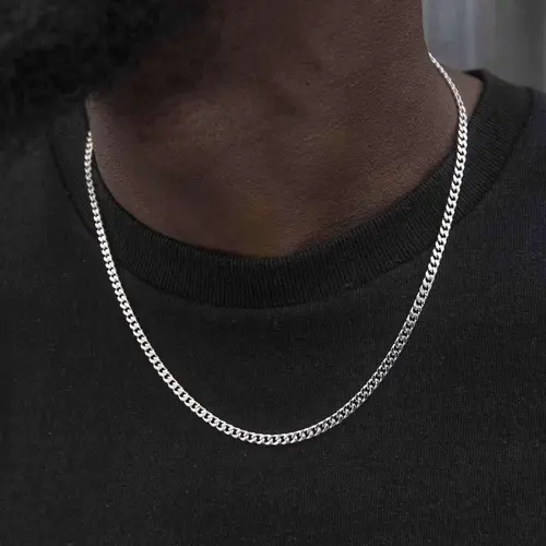 GLD Micro Cuban Chain 3mm | 14k White Gold 16-28" Inch Lengths Lifetime Guarantee  - Perfect Gift #TikTokShopBackToSchool