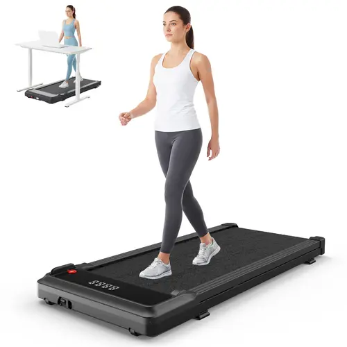 Sweetcrispy 3-in-1 Compact Portable Treadmill - Quiet Under Desk Walking Pad, Home Fitness Machine, 200 lbs Cap, Space Saver Slim Design That Frees Up Precious Space for Home & Office