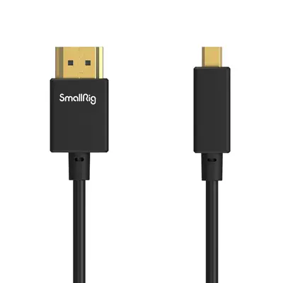 SMALLRIG Micro Ultra Thin HDMI Cable 35cm/1.15Ft (D to A), Super Flexible Slim High Speed 4K 60Hz HDR 2.0, Fit for Sony A7RIII / A6600 / A6500, for FUJIFILM X-T3 / X-T4, for GoPro Hero 7/6/5-3042B, Accessories, Digital Portable Cable