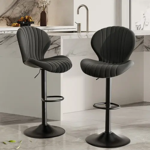 Bar Stools Set  Modern Swivel Bar Chairs, Barstools Counter Height with High Backrest, Easy 3-5 Minute Assembly for Bar, Kitchen, Dining Room Beige,dorm essentials,home decor