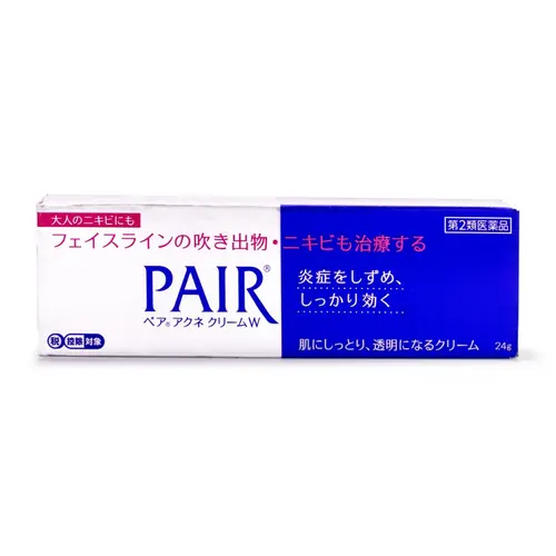LION Japanese Medicated Acne Cream for Face (24g Pair) - Gentle Non-Irritant Anti-Acne Spot Treatment, Pimples Removal Cream for Adults, Blemishes & Blackheads Relief Skincare Product