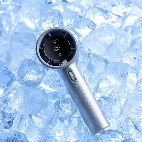 JISULIFE Pro1S Handheld Cordless Turbo Mini Fan - Portable Cooling Fan, 5000mAh Rechargeable, Metal Body, Digital Display, 9 m/s Wind, 3-15h Use, USB Fast Charging, Cool Tech Gadget, Father's Day Gift (Travel/Outdoor), Cordless Turbo Fan,car accessories