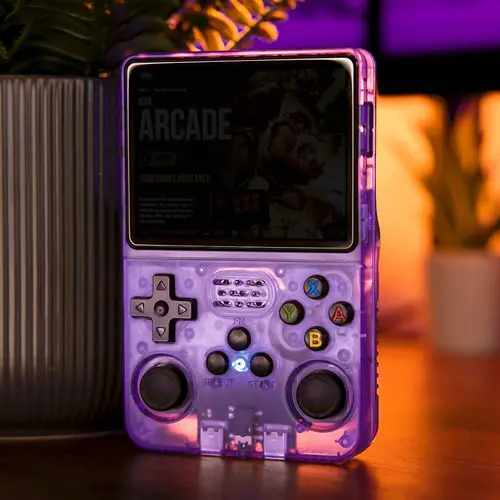 WUDS R36S Compact Cordless Retro Handheld Gaming Console - 3.5-in IPS Screen, 32+64GB Expandable Storage TF Card with Preinstalled Emulator, Linux Arcade Device, USB Video Player, Interactive Gaming Gifts for Guys