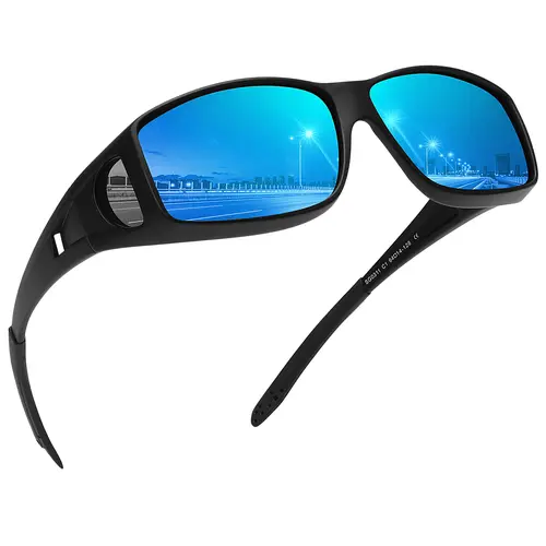 MEETSUN Designer Fit Over Glasses Sunglasses for Men & Women - Polarized UV400 Protection, Y2K Wrap Around Cool Frames for Outdoor/Driving,summer outifit,travel essentials