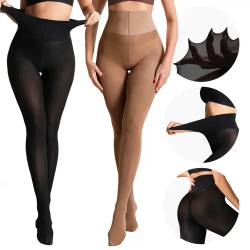 LUCKMEEY Women's Rip-resistant Strong Tights High Waist Silk Comfort Stockings Oil Shimmery Nylons Pantyhose Silky Spandex Elastic Dressy Legwear #tiktokshopbacktoschool#sohochic