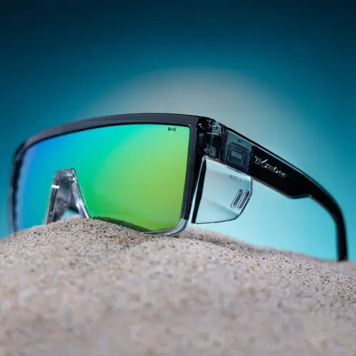 Bomber Eyewear Buzz Bomb Men's Safety Sunglasses - ANSI Z87+ Certified Safety Gear, Full Frame, Removable Side Shields, UV Protection, Polarized/Standard Lenses, Unisex Work & Fishing Accessories