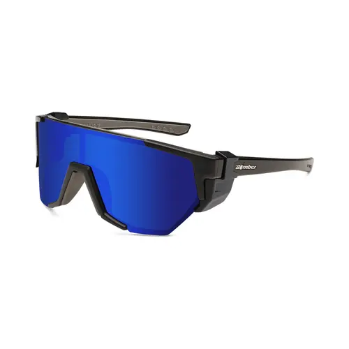 Jager Bomb Unisex Full Shield Safety Sunglasses - ANSI Z87+ Polycarbonate Frame, Polarized/Standard Lenses, UV400 Protection, Side Shields, Angular Lens, Lightweight, Durability, Futuristic Look, Work Accessories, Universal Fit, for Construction, Cycling