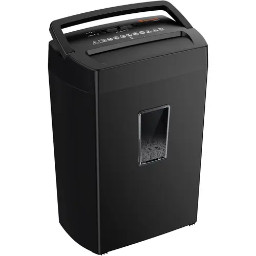 Bonsaii P-4 Level Security Patented Crosscut Paper Shredder (C275-A) - Automatic 12-Sheet Heavy-Duty Home Office Model, Shreds Paper, Credit Cards, CDs, Mail, Staples, Clips, 5.5 Gal Transparent Bin, 5-Minute Continuous Shredding, Patented Cooling System