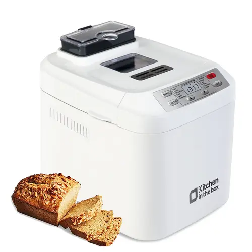 Automatic Bread Maker, Up to 2LB, 12-in-1 Bread Maker Machine with Auto Fruit Nut Dispenser, 13 H Timer, 1 H Keep Warm, Gluten-Free, 3 Crust Colors
