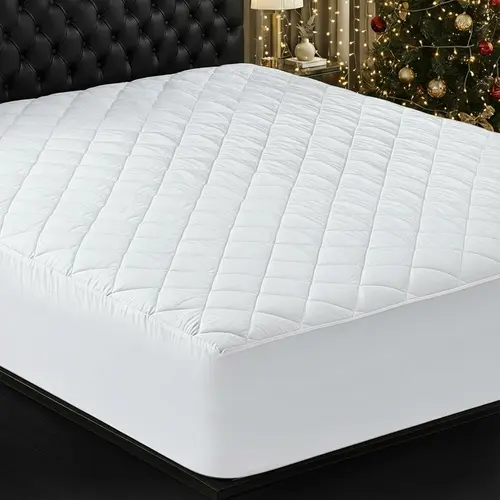 Utopia Bedding Queen Fitted Quilted Mattress Protector Cover - Soft Elastic-Fit, Deep-Stretching, Durable White Polyester Fiberfill Bedding Accessory