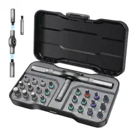 SEESE 24-in-1 Screwdriver Set, Switchable Magnetic Screwdriver & Ratchet Tool, Compact, Portable Home Repair Toolbox
