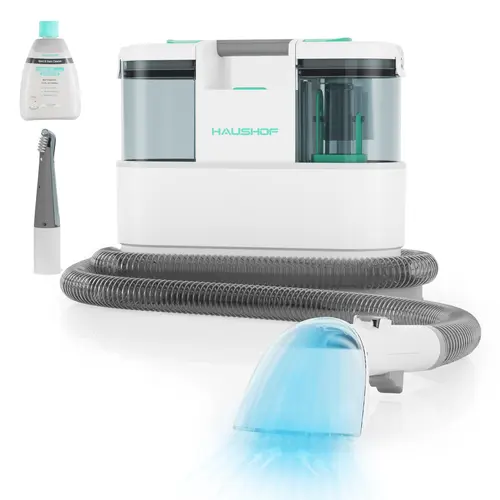 #backtoschool HAUSHOF Portable Carpet Spot and Upholstery Cleaner, Lightweight Deep Couch Cleaner Machine with Powerful Suction for Pet Stains, Couch, Rug, Car Seats and Narrow Spaces, Spot & Stain Cleaner Included
