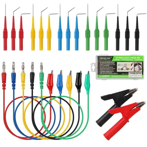 SWANLAKE 22PCS Back Probe Kit - Automotive Circuit Tester Complete Kit, Hand Tool Accessory Impact Coupler, Ideal for Mechanics, Father’s Day Gift, Automotive Tools