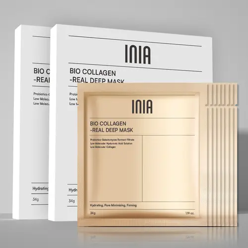 INIA Collagen Moisturizing Overnight Hydrogel Face Mask - Deep Hydrating for Women and Men (Overnight Face Masks)
