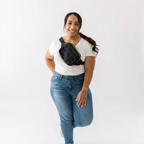 Tushbaby Mini Crossbody Bag for Daily Use, Slim Design, Secure Zip Compartments, Adjustable Fit, Lightweight and Stylish
