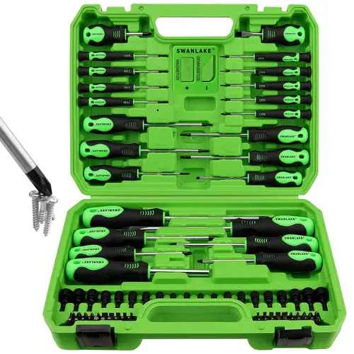 ELEAD 86PCS Magnetic Screwdriver Set,Includes Slotted/Phillips/Torx Mini Precision Screwdriver, Replaceable Screwdriver Bits and Nut Drivers With Sturdy, tool box#fathersdaygift, Multipurpose Switchable Screwdriver, Tools And Gadgets
