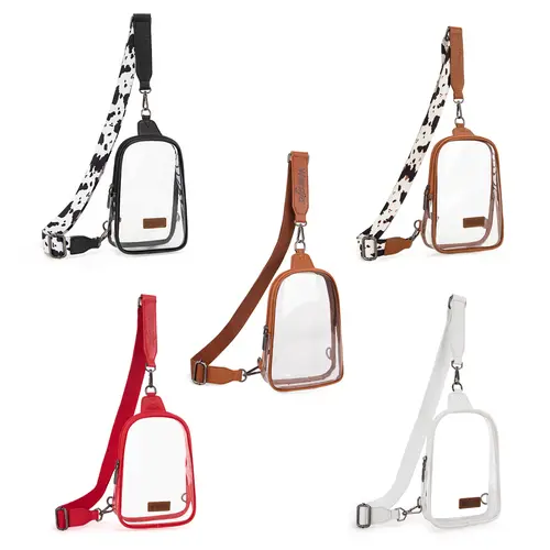 Wrangler Crossbody Clear Sling Bags for Women Stadium Approved Cross Body Purse