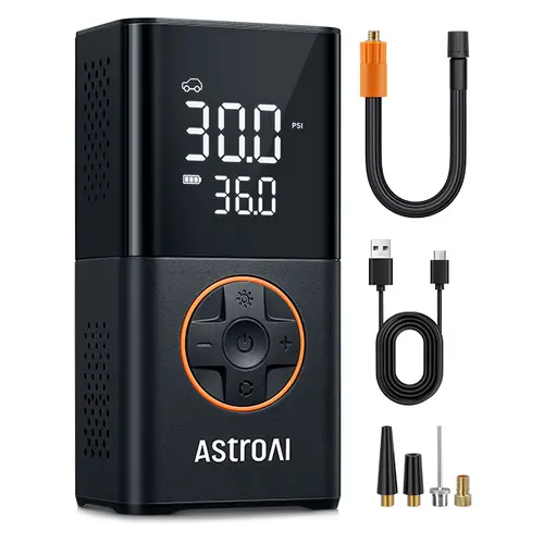 AstroAI L7 Tire Inflation Tool Portable Air Compressor with Digital Dual Values Display, 150 PSI, LED Lights, Suitable for Cars, Motorcycles, Bikes, Balls Tire Inflation Tool Tire Inflation Tool dealsforyoudays,car accessories