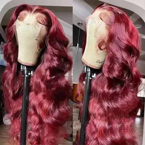 Bling Hair Burgundy 99j Lace Front Wigs Body Wave Human Hair 13x6 13x4 Burgundy Wig Human Hair 180% Density Brazilian Straight Human Hair Wigs for Women Pre Plucked with Baby Hair sohochic
